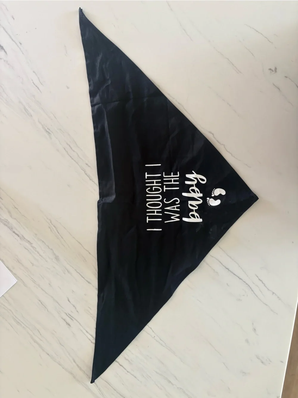 Black Dog Bandana/Bib - 'I Thought I Was The Baby'
